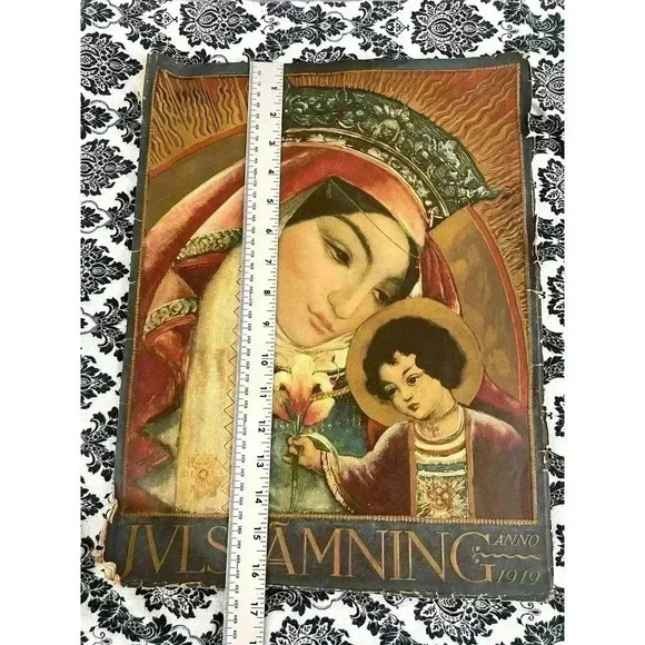 RARE Swedish Art Large Handmade Book 1919 Antique Artwork Reprints Cover - Picture 2 of 12